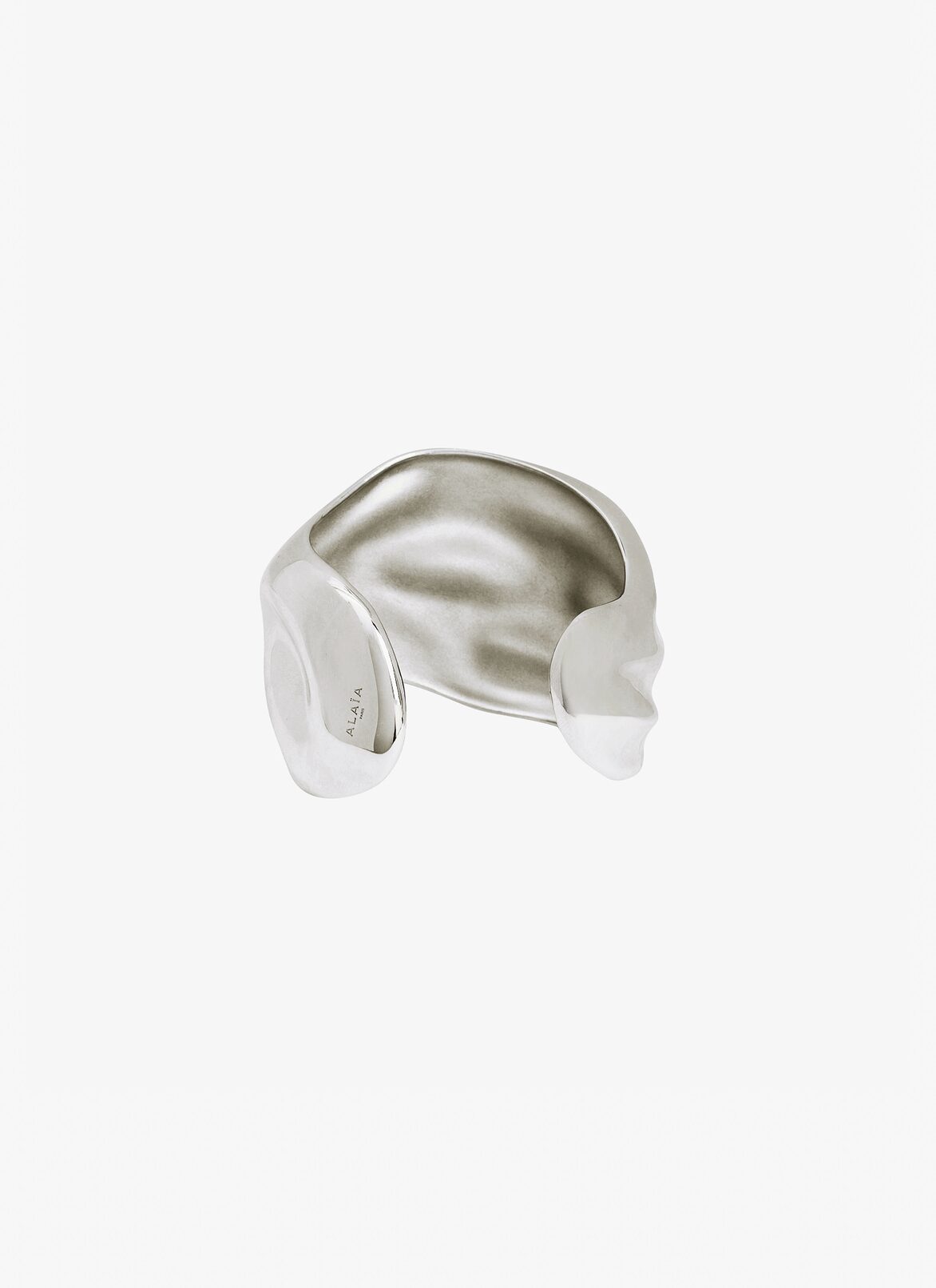 Fluide large cuff in brass ALAÏA GREY FLUIDE LARGE CUFF IN BRASS